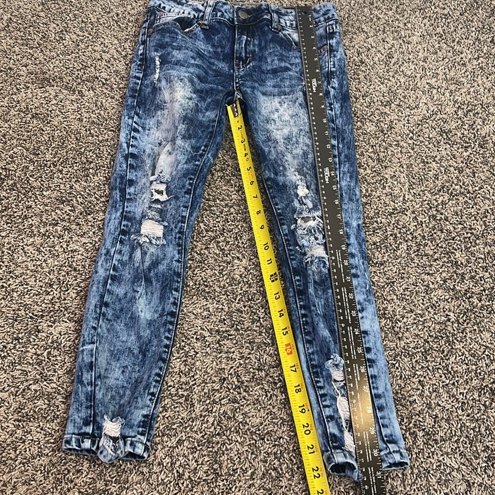 Girls VIP jeans size 14 cute fashion distressed skinny jeans